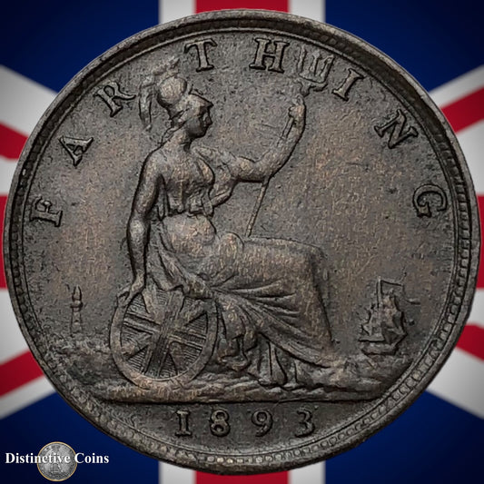 Great Britain 1893 Farthing 1/4d GB4330