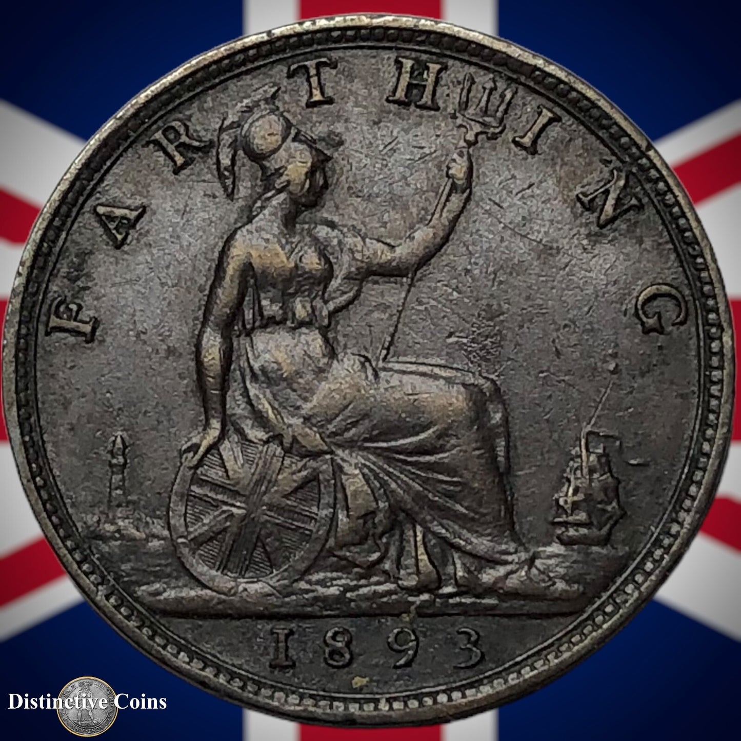 Great Britain 1893 Farthing 1/4d GB4329