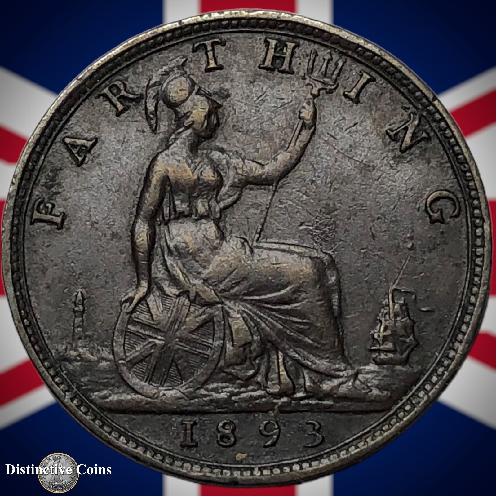 Great Britain 1893 Farthing 1/4d GB4329