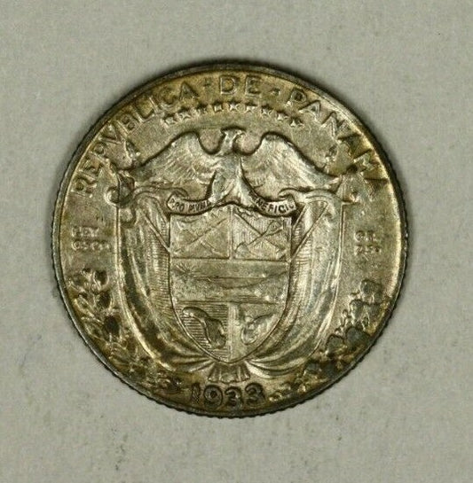 Panama Silver 1/10 Balboa 1933   XF   A1143