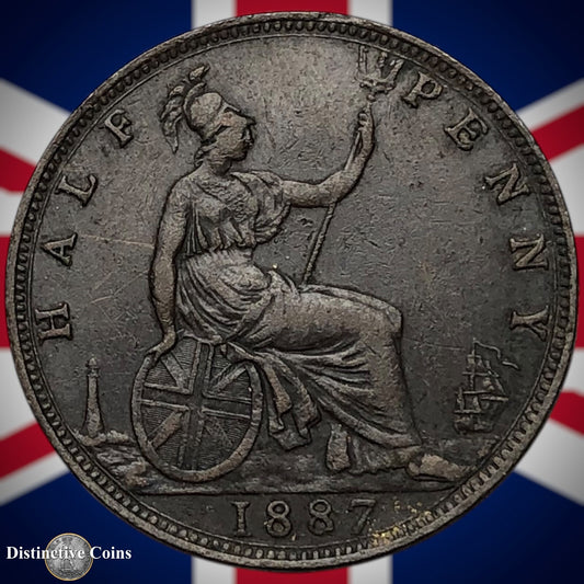 Great Britain 1887 Half Penny 1/2d GB5609