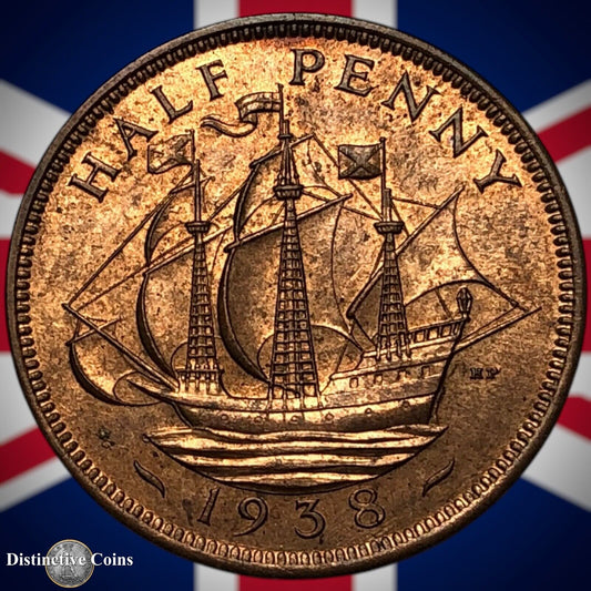 Great Britain 1938 Half Penny 1/2d GB6015