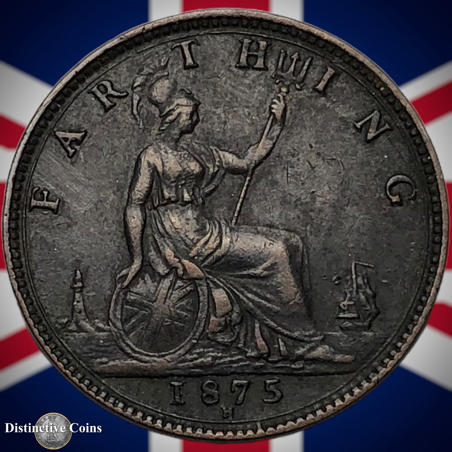 Great Britain 1875 H Farthing 1/4d GB3740