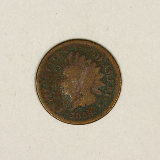 Indian Head Penny 1868 low grade porous filler