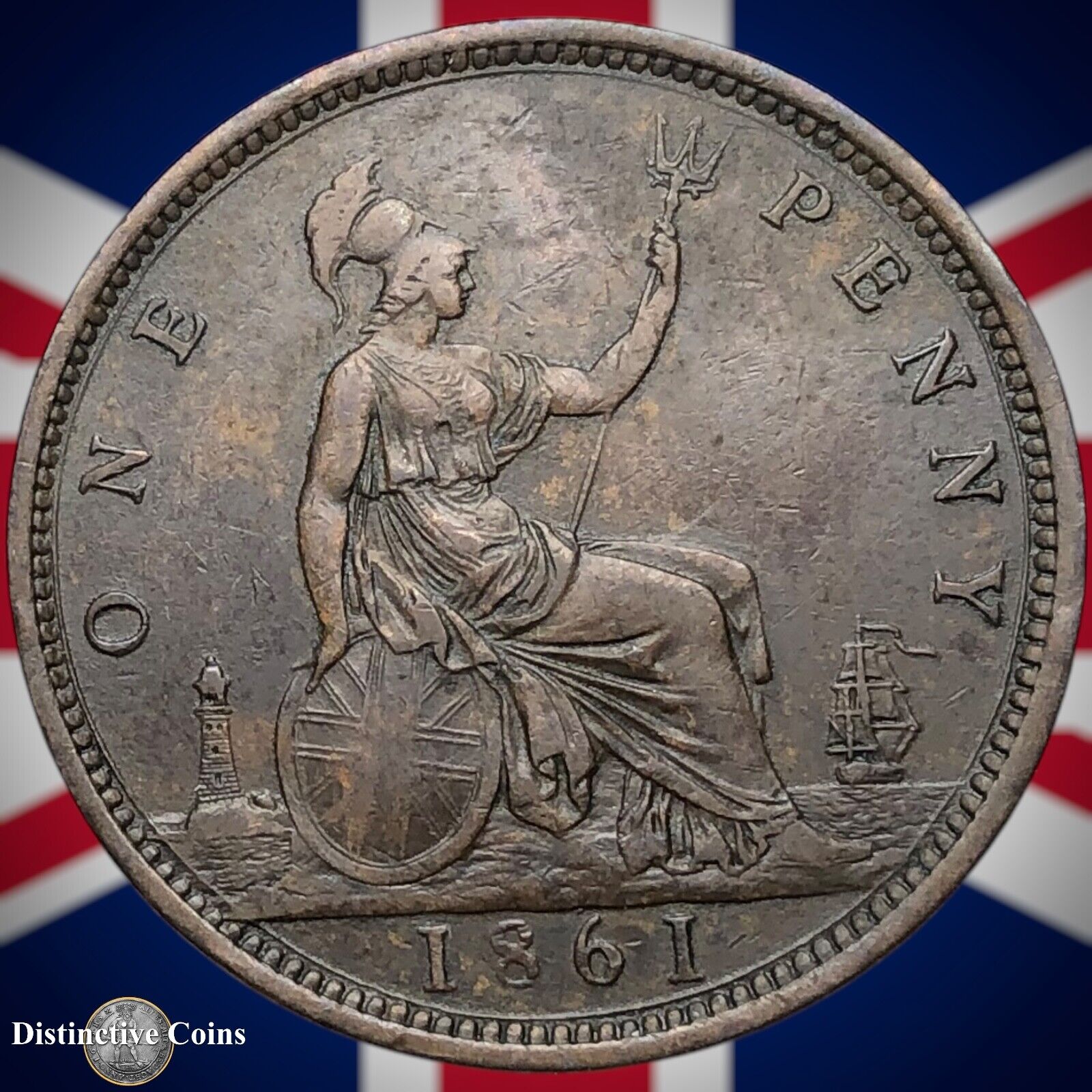 Great Britain 1861 Penny 1d GB6187