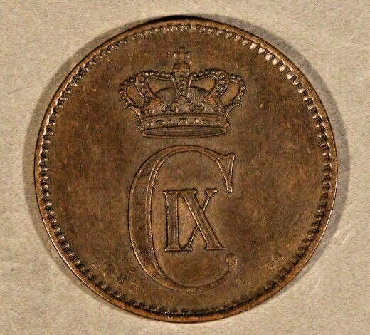 1881 CS Denmark 2 Ore Circulated
