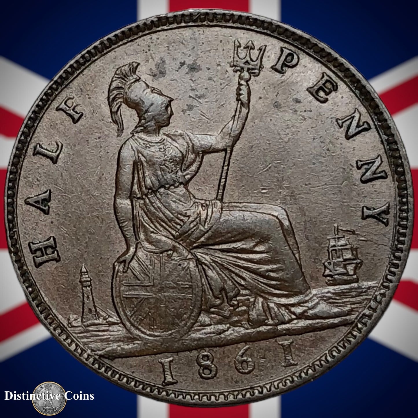 Great Britain 1861 Half Penny 1/2d GB5391
