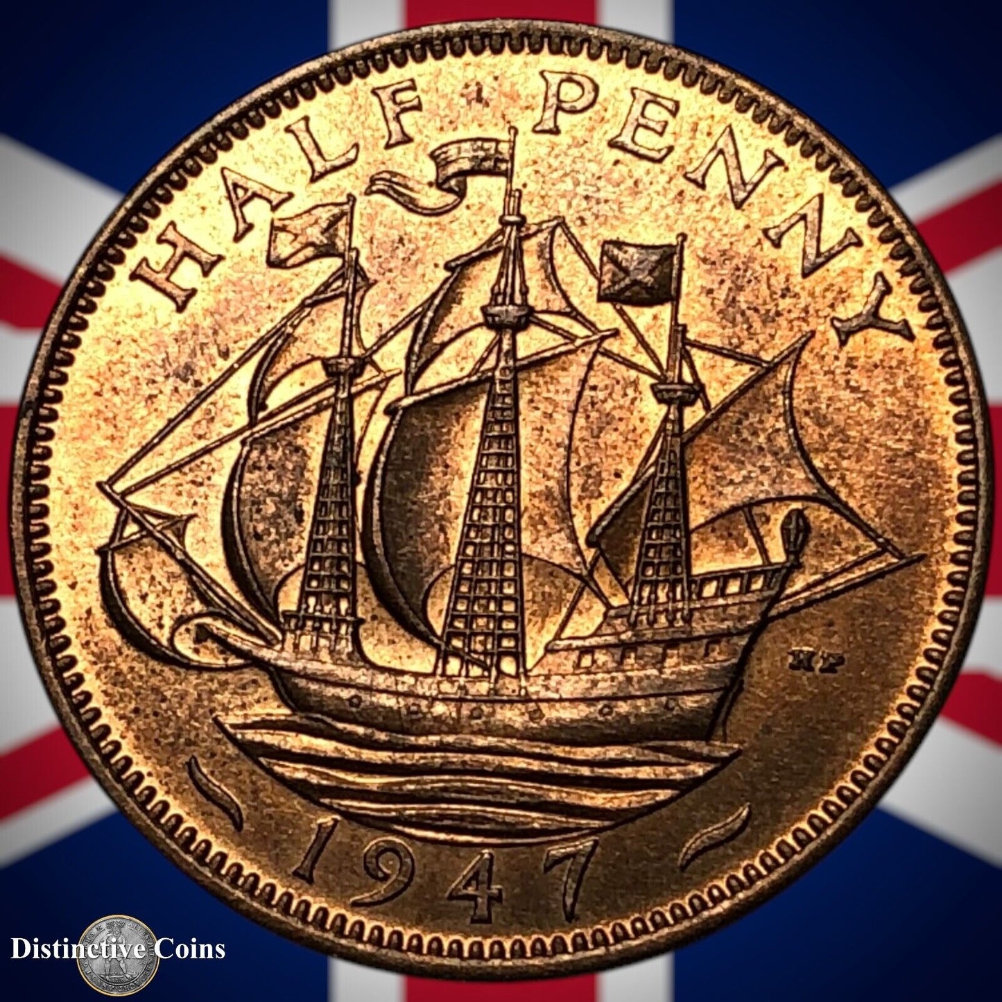 Great Britain 1947 Half Penny 1/2d GB6052