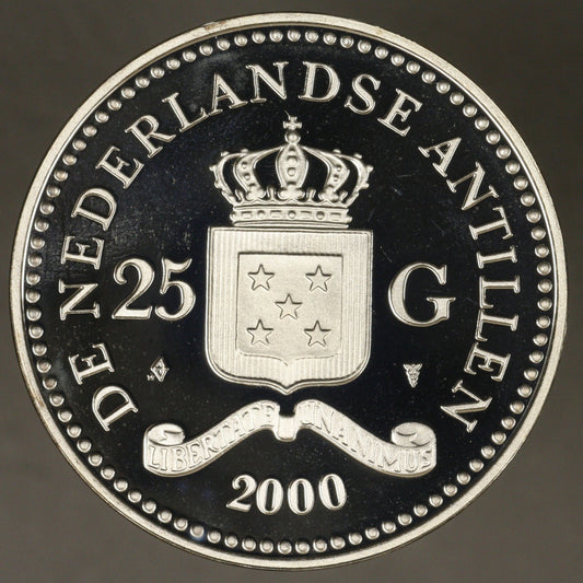 Netherlands Antilles 2000 25 Gulden Olympics Proof