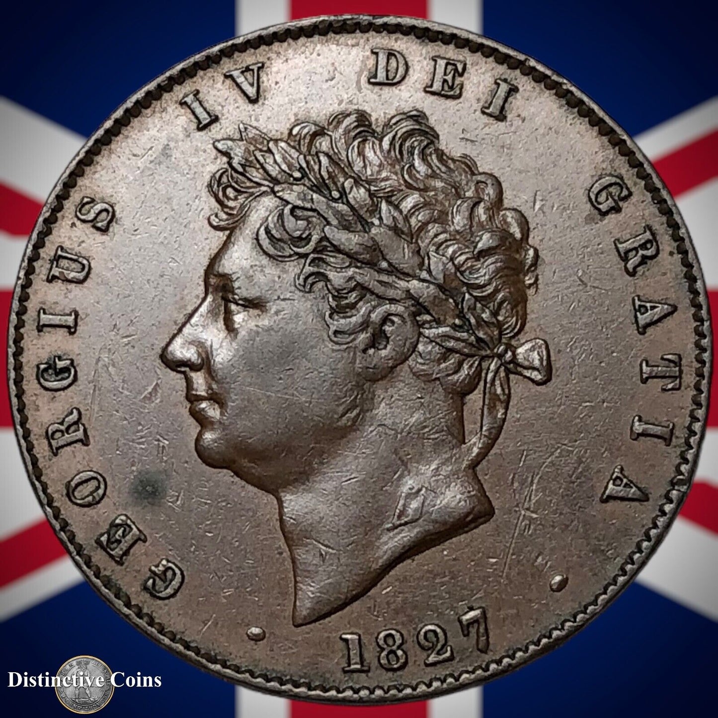 Great Britain 1827 Half Penny 1/2d GB5216