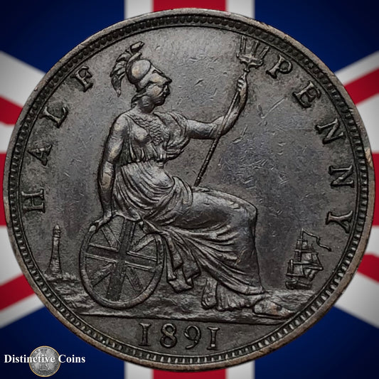 Great Britain 1891 Half Penny 1/2d GB5687