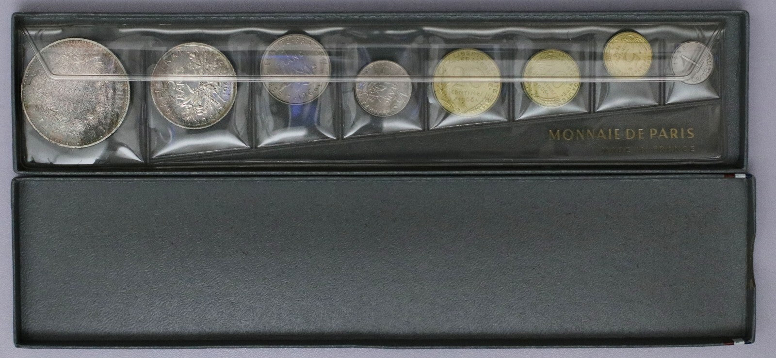 France 1966 Monnaie de Paris Fleurs De Coins Paris Mint 8 Coin Set D033