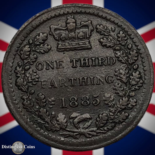 Great Britain 1885 Third Farthing 1/3 Penny GB3025