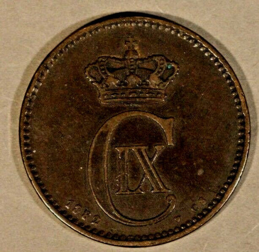 1882 C.S. Denmark 5 Ore Very Nice