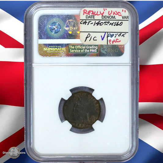 Great Britain 1893 Farthing NGC AU58BN - GBS055