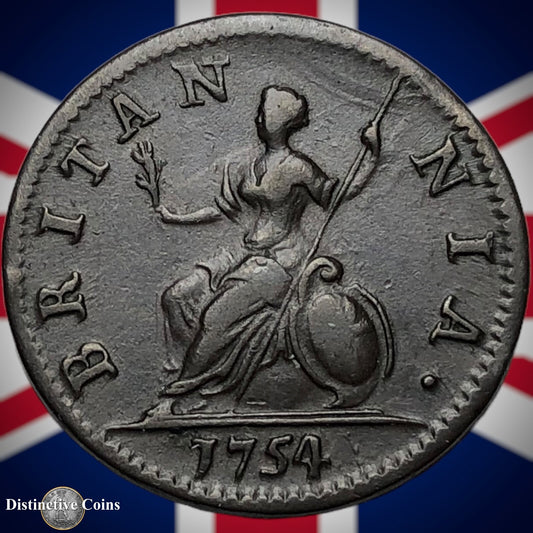 Great Britain 1754 Farthing 1/4d GB3182