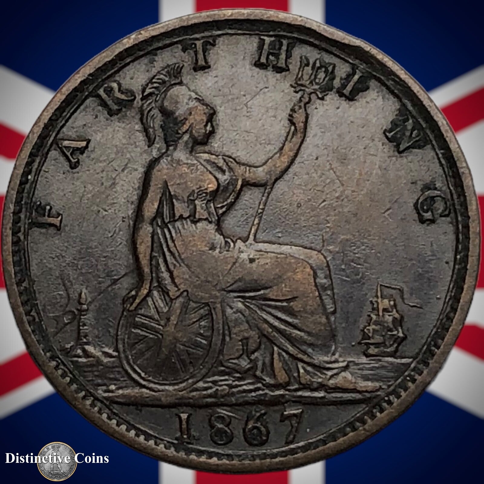 Great Britain 1867 Farthing 1/4d GB3595