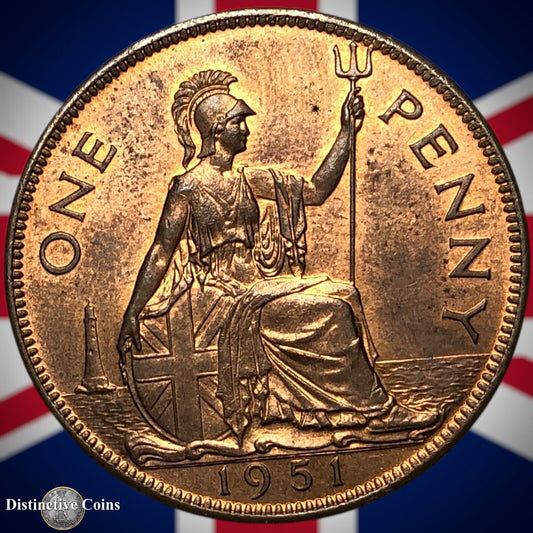 Great Britain 1951 Penny 1d GB7338