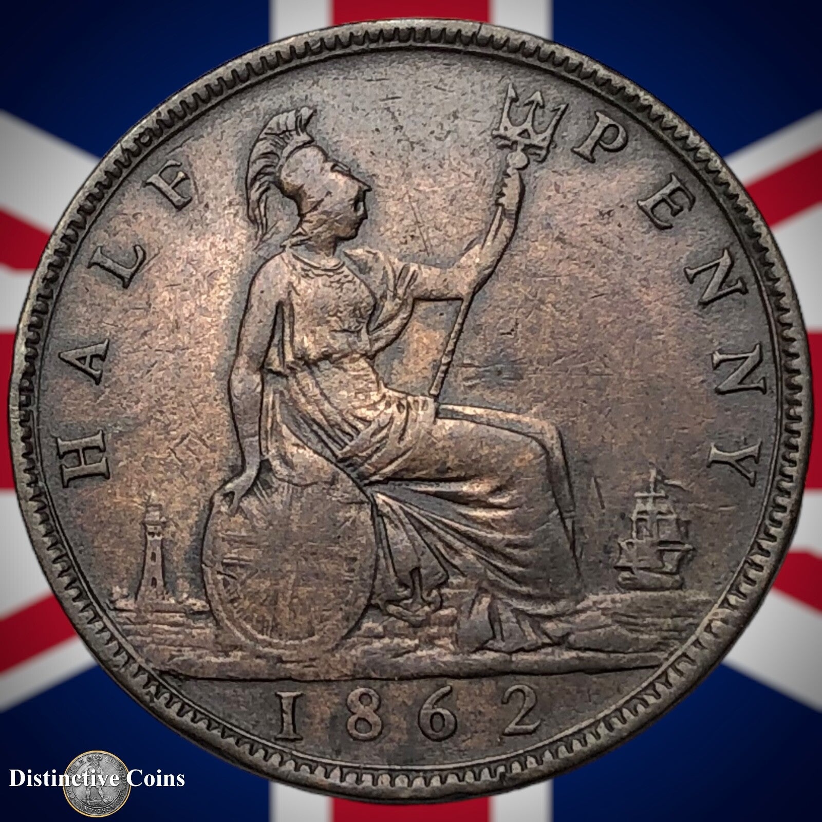 Great Britain 1862 Half Penny 1/2d GB5439