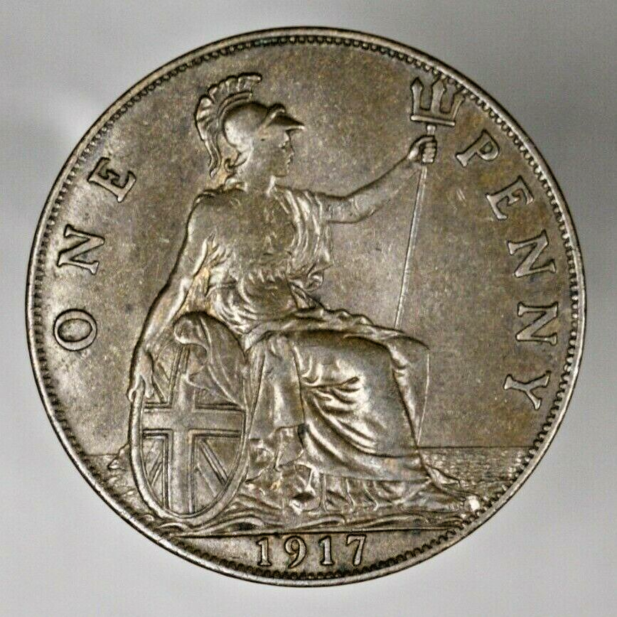Great Britain 1917 Penny XF  A3010
