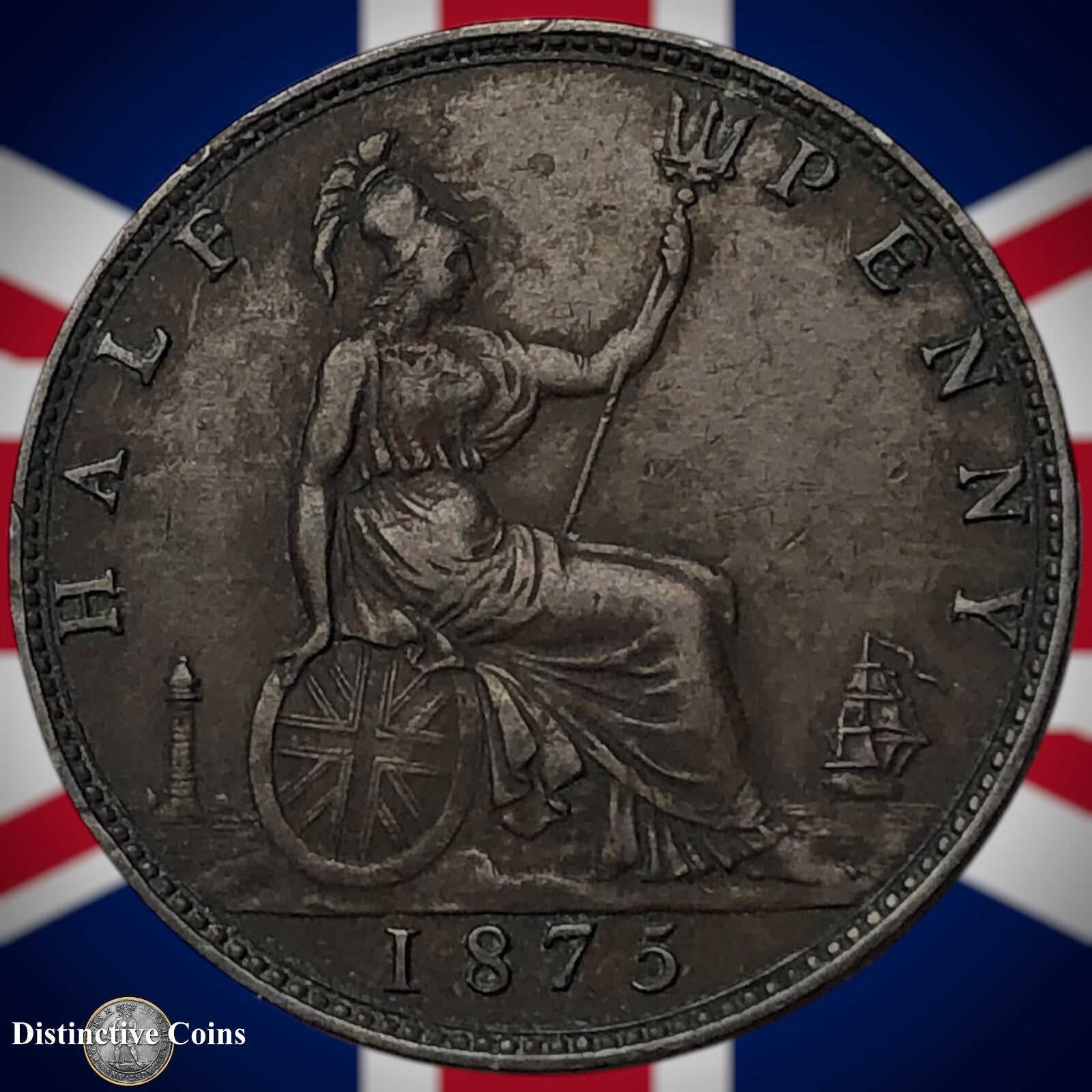 Great Britain 1875 Half Penny 1/2d GB5516