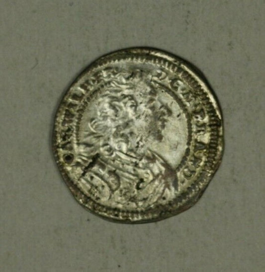 Germany Brandenburg Ansbach Kreuzer 1736 Billon AU/UNC Flaw FL's A2254