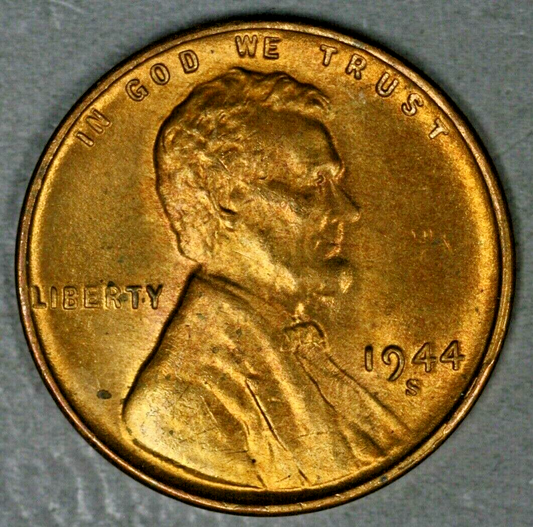 US 1944 S Lincoln Wheat Penny Nice Red Grade  A2920