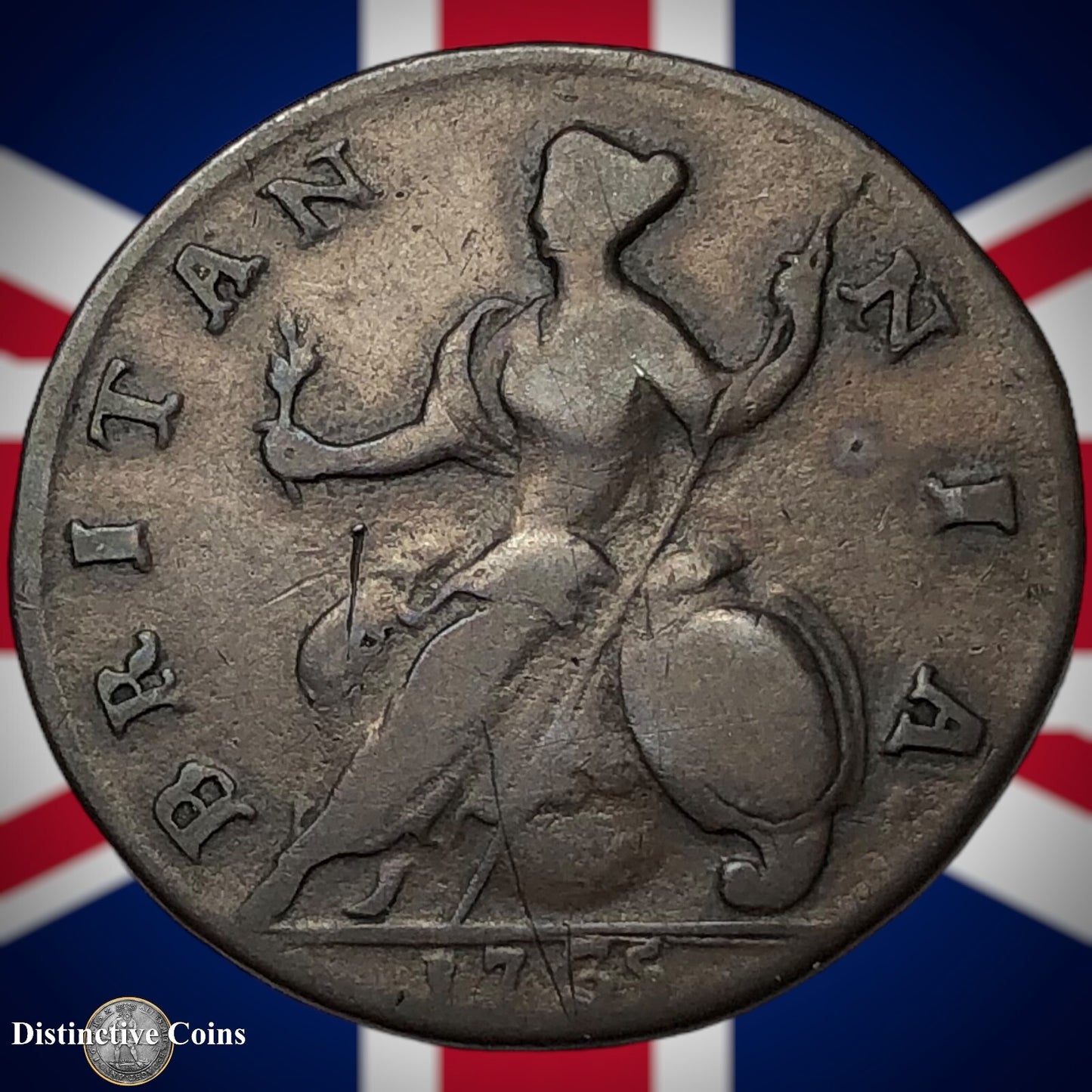 Great Britain 1735 Half Penny 1/2d GB5054
