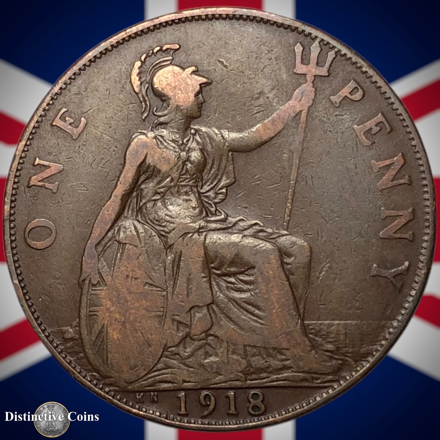 Great Britain 1918 KN Penny 1d GB6886