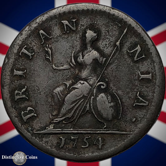Great Britain 1754 Farthing 1/4d GB3179