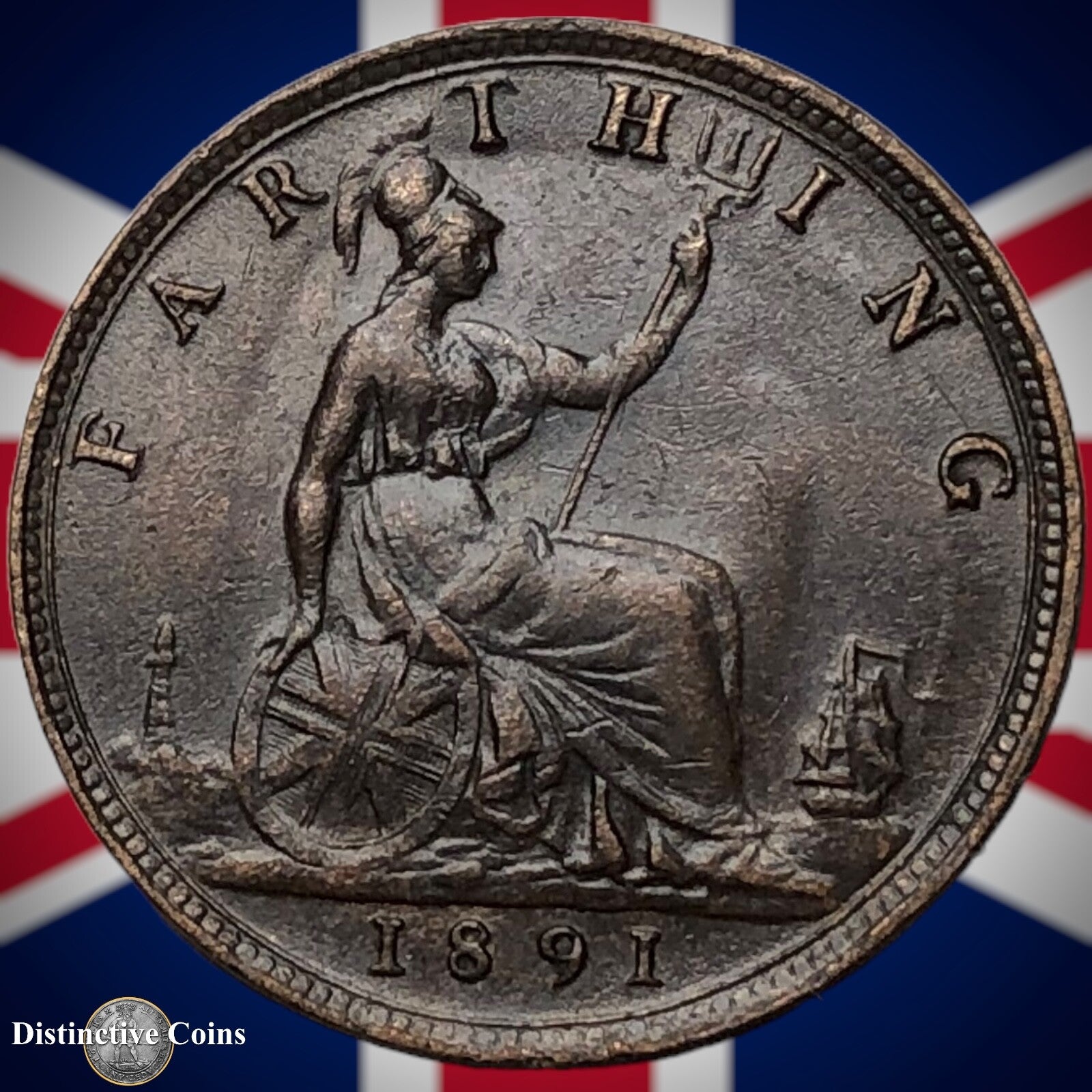 Great Britain 1891 Farthing 1/4d GB4310