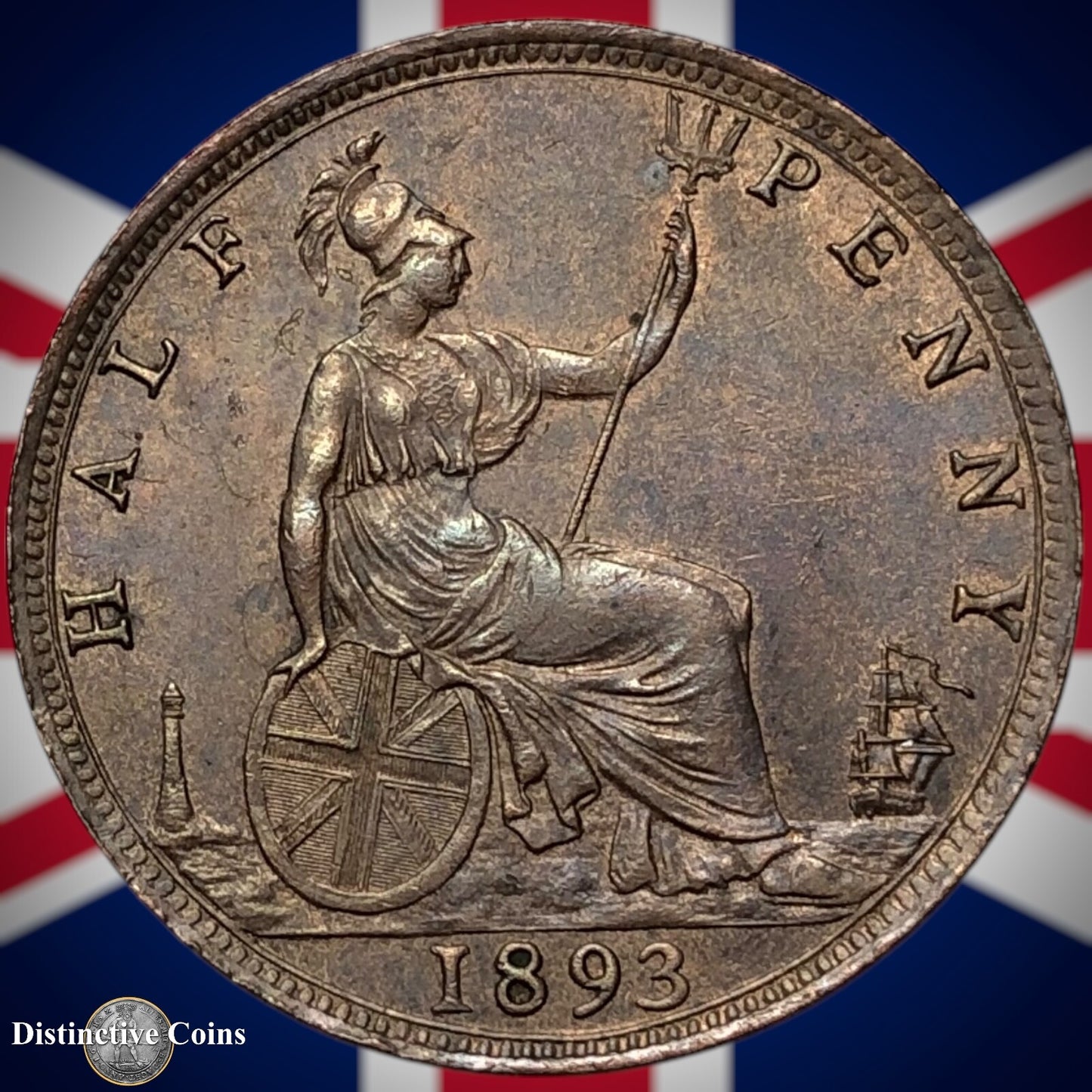 Great Britain 1893 Half Penny 1/2d GB5713