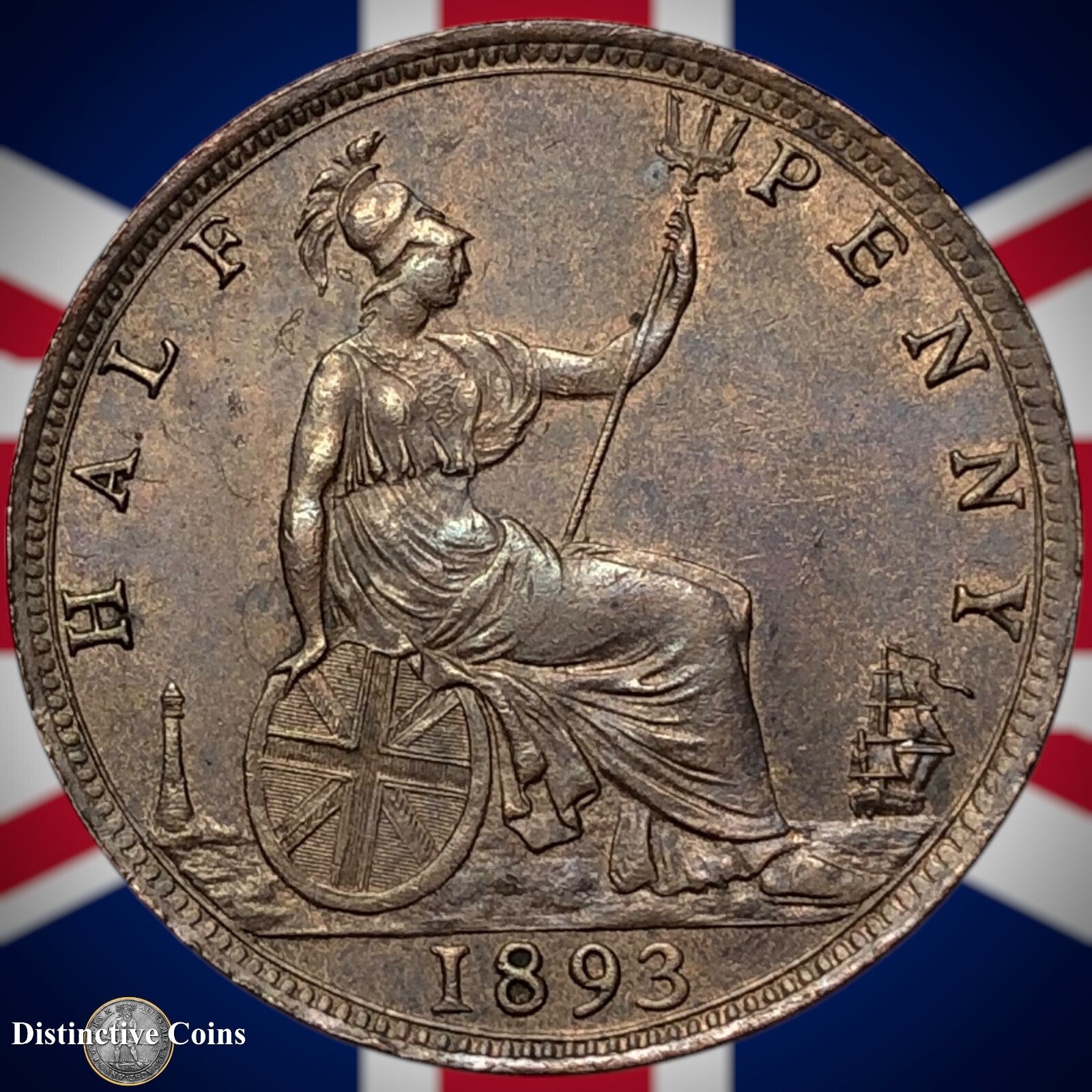 Great Britain 1893 Half Penny 1/2d GB5713