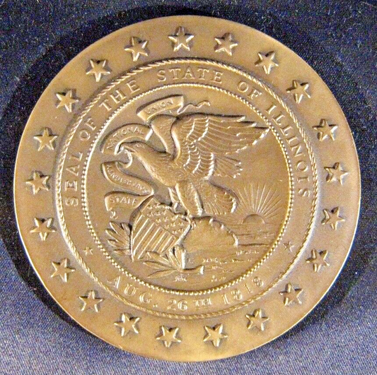 1968 Illinois Sesquicentennial Medallion Brass