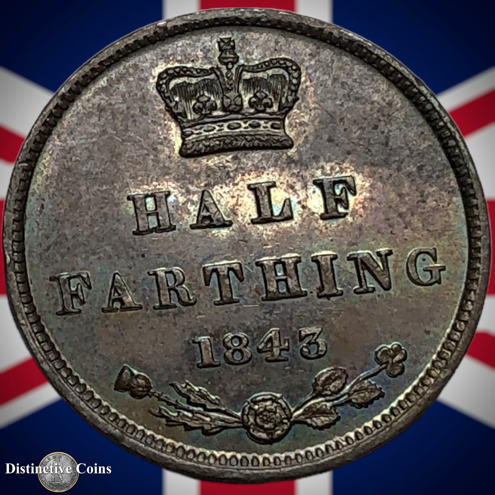 Great Britain 1843 Half Farthing 1/2 Penny GB3073