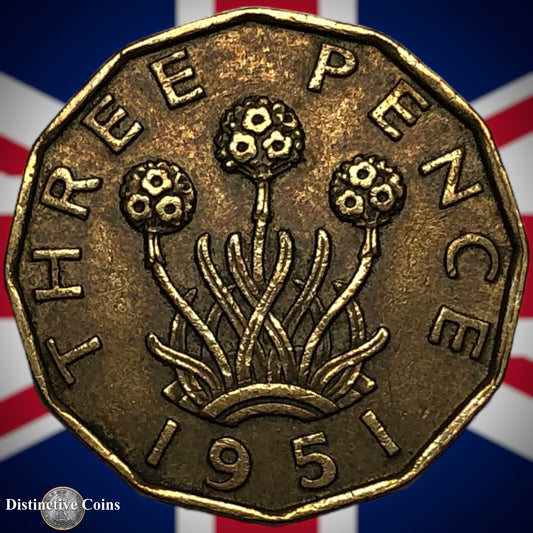 Great Britain 1951 Three Pence GB2501
