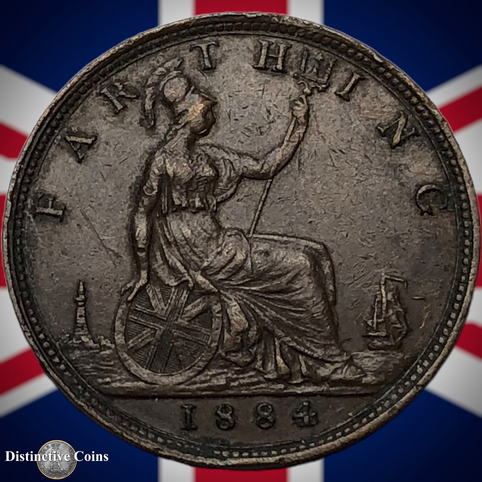 Great Britain 1884 Farthing 1/4d GB4075