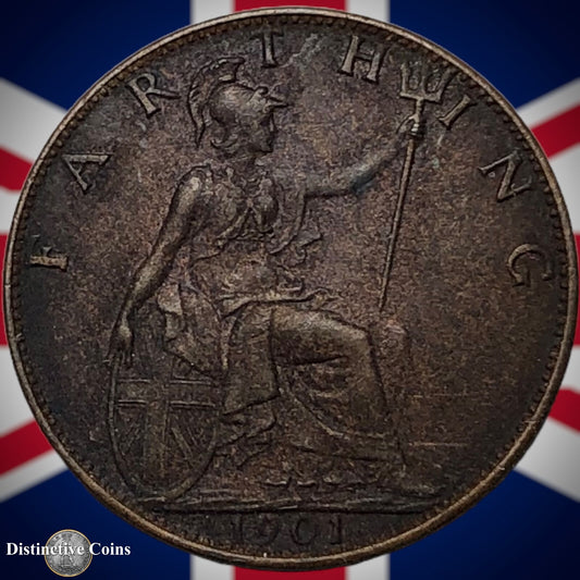 Great Britain 1901 Farthing 1/4d GB4484