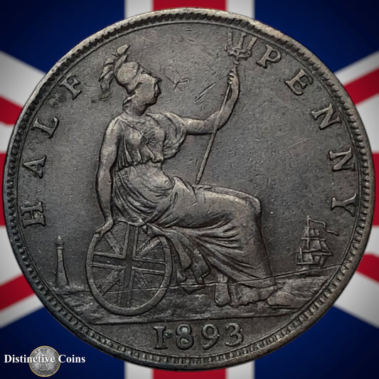 Great Britain 1893 Half Penny 1/2d GB5705