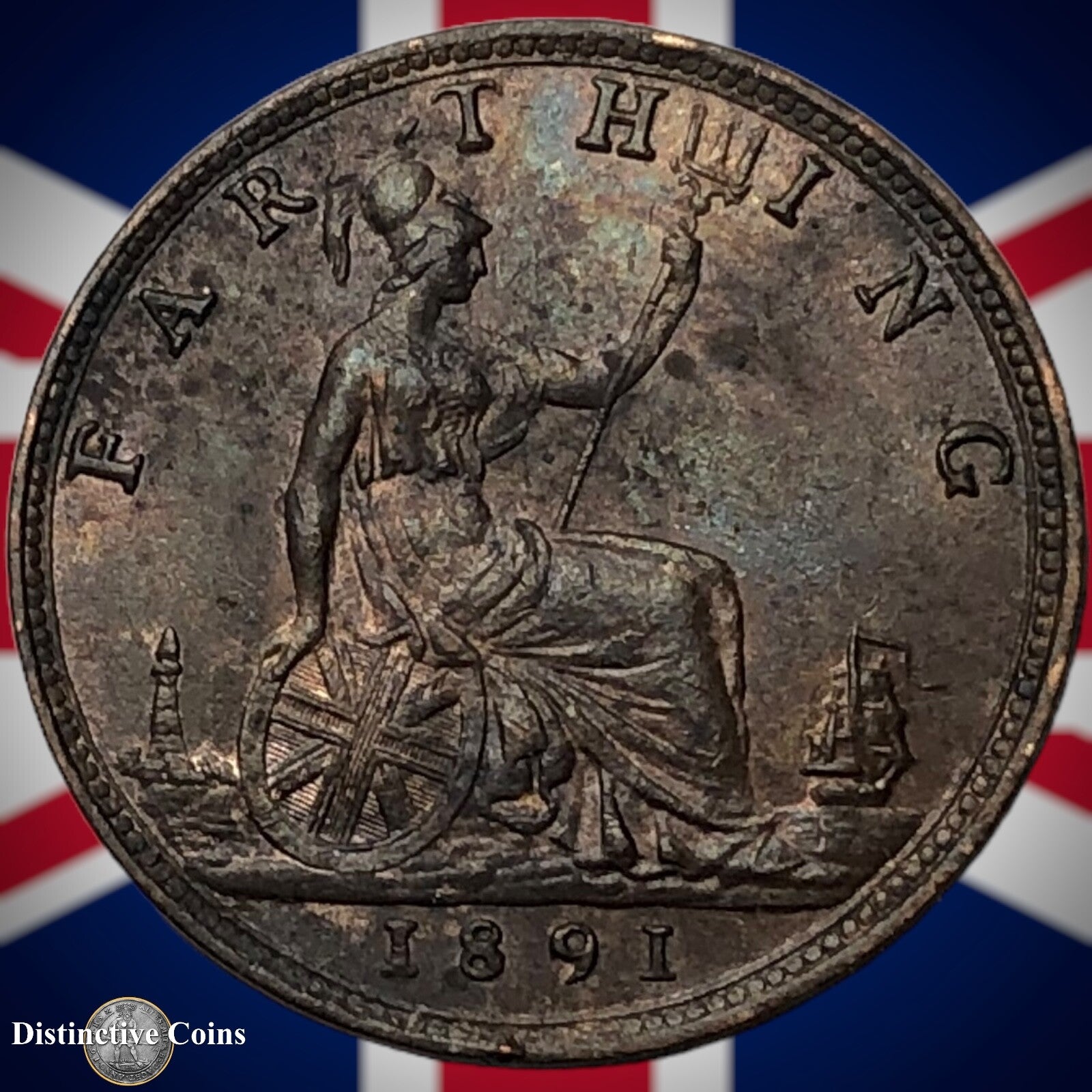 Great Britain 1891 Farthing 1/4d GB4314