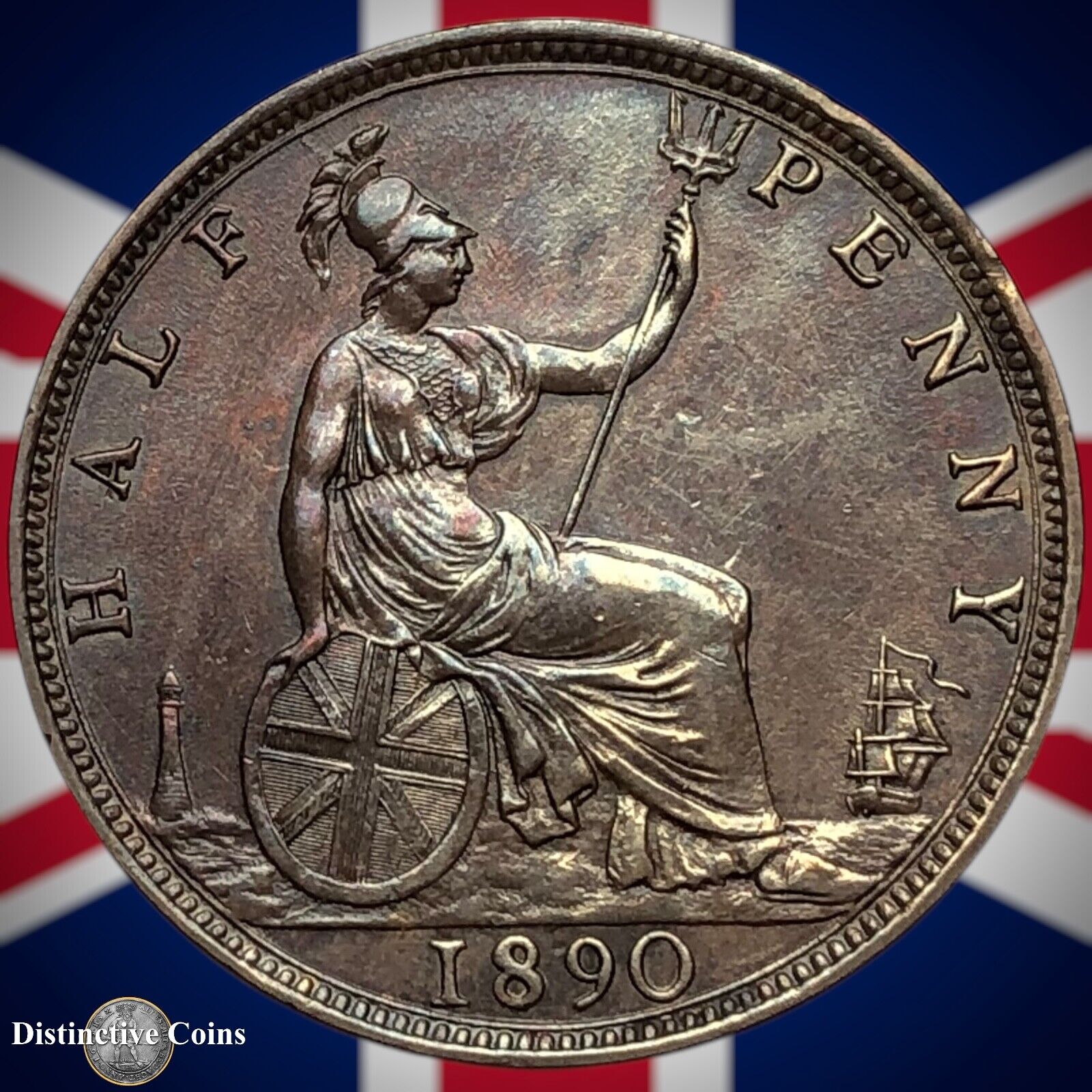 Great Britain 1890 Half Penny 1/2d GB5672