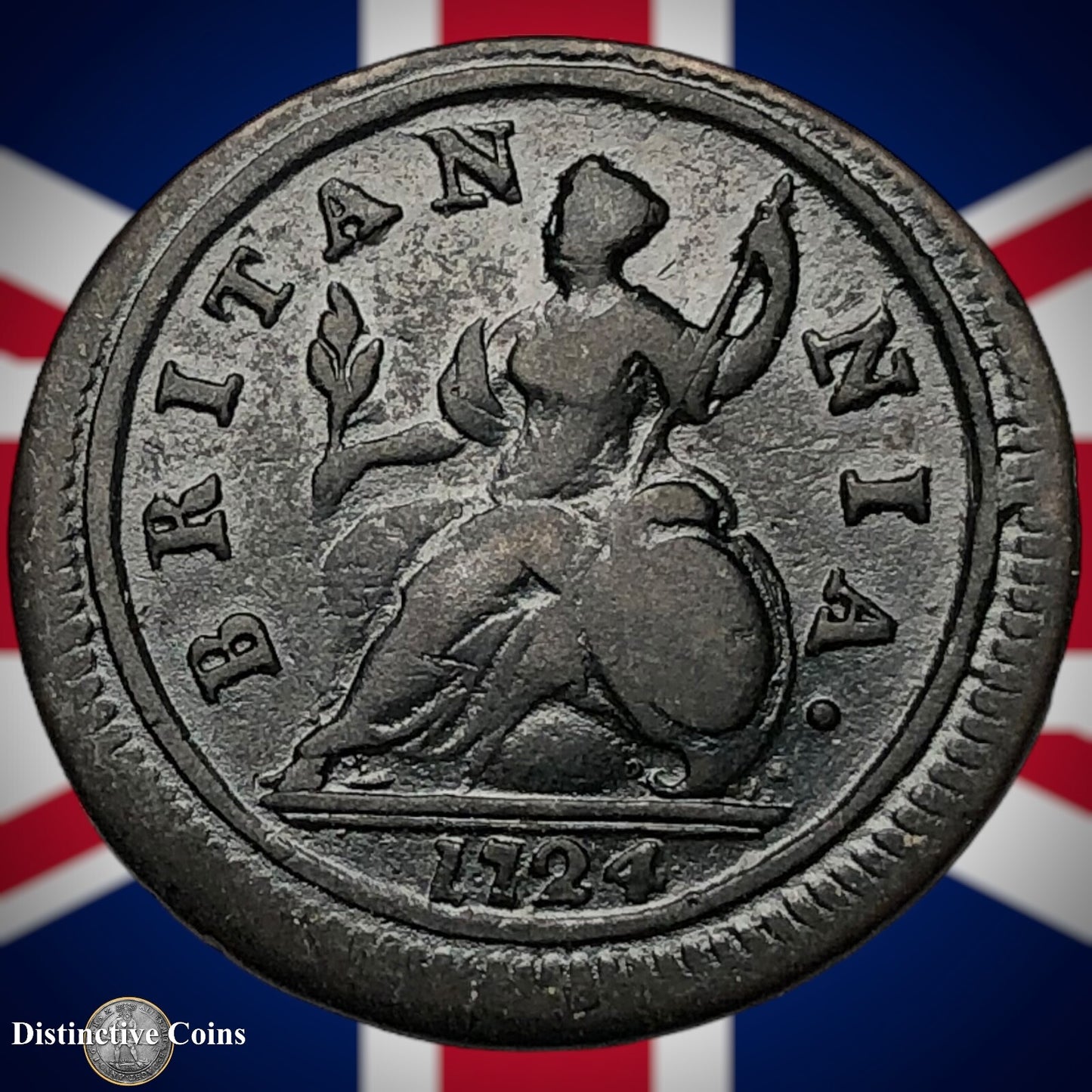 Great Britain 1724 Half Penny 1/2d GB5033