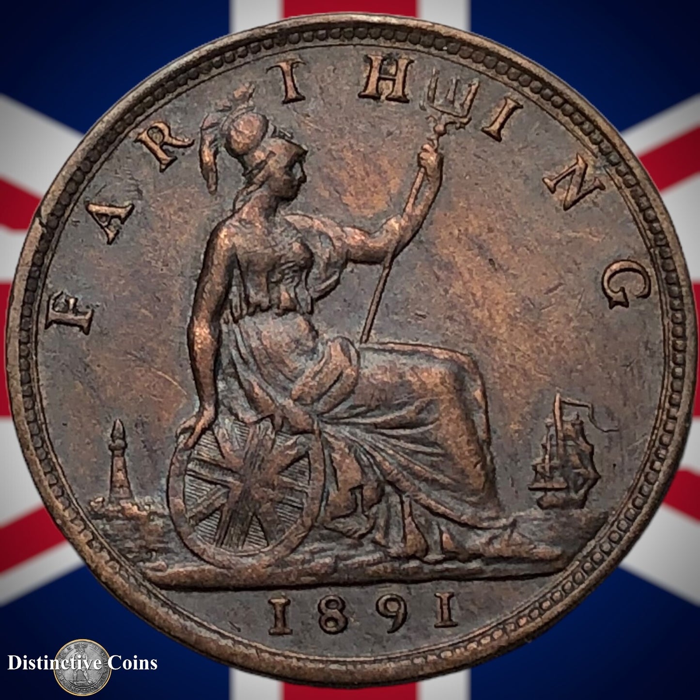 Great Britain 1891 Farthing 1/4d GB4311