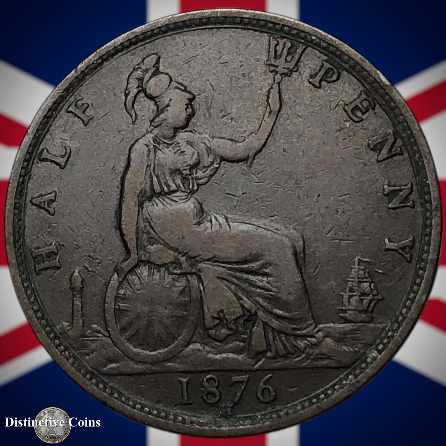 Great Britain 1876 H Half Penny 1/2d GB5531