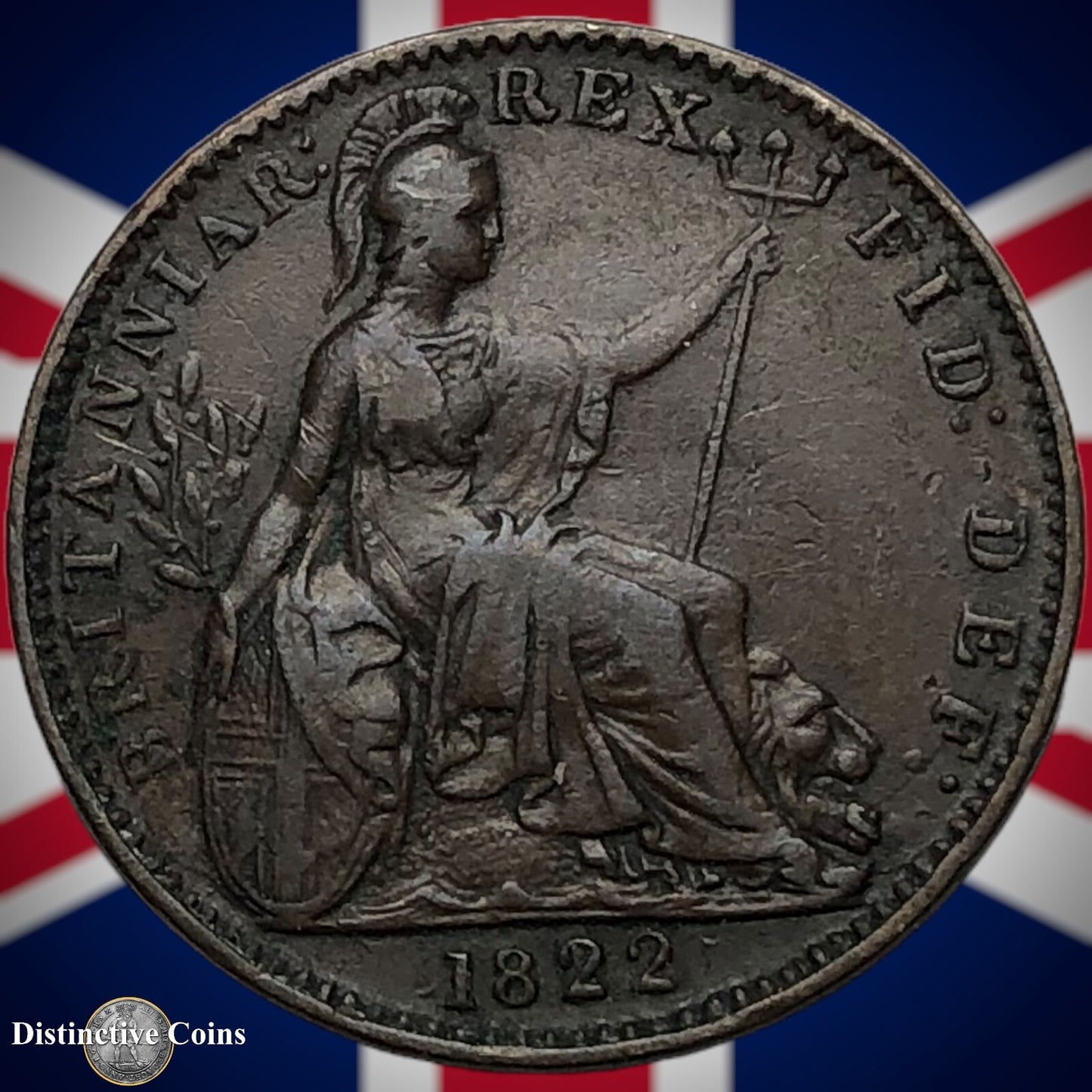 Great Britain 1822 Farthing 1/4d GB3241