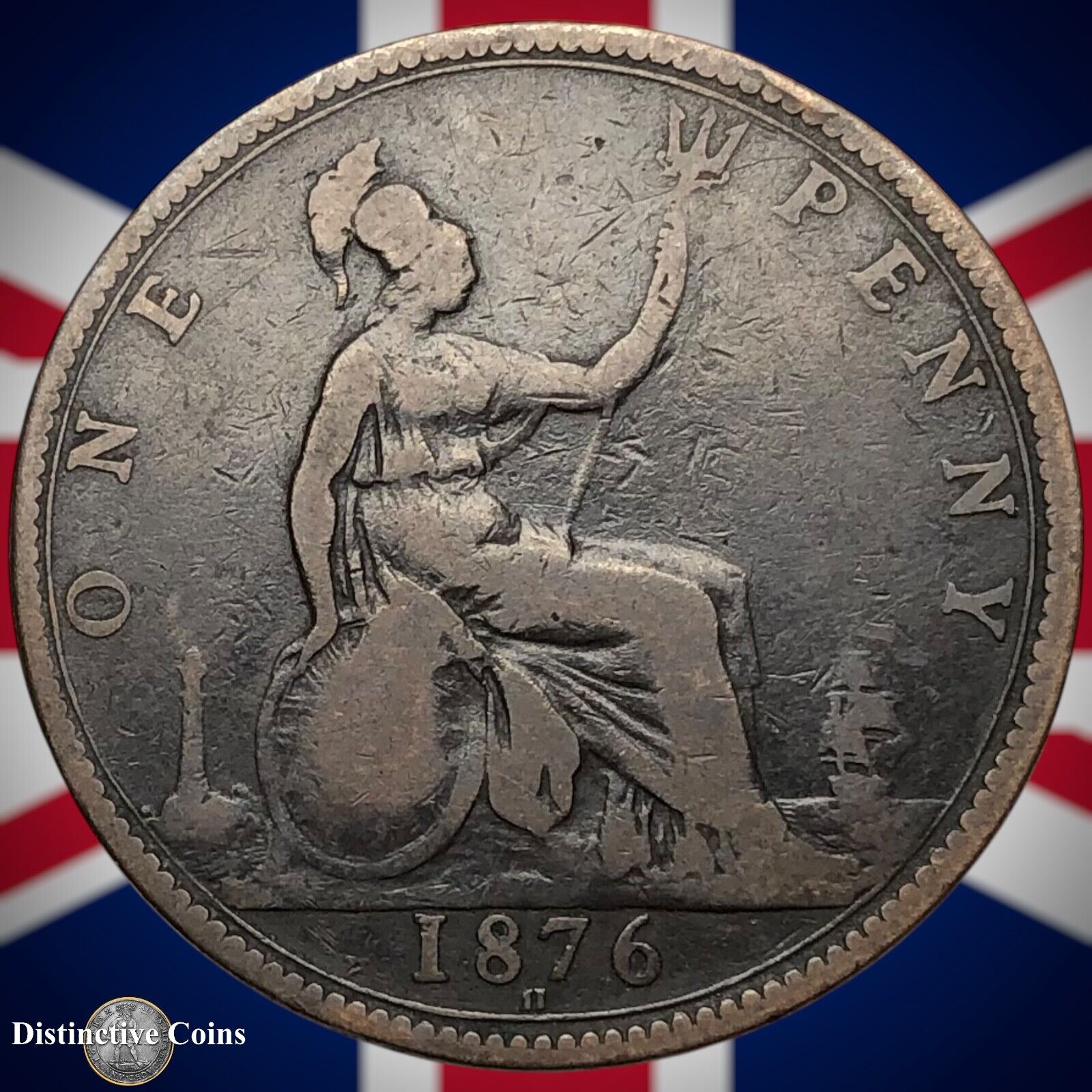 Great Britain 1876 H Penny 1d GB6374