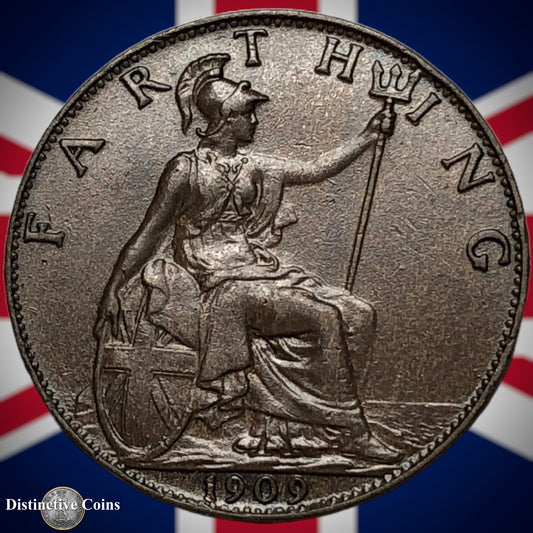 Great Britain 1909 Farthing 1/4d GB4624