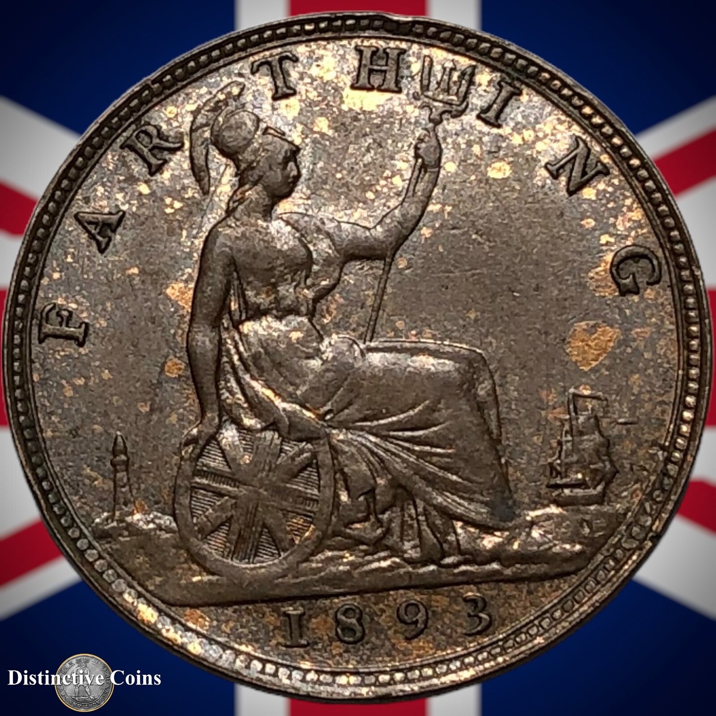 Great Britain 1893 Farthing 1/4d GB4340