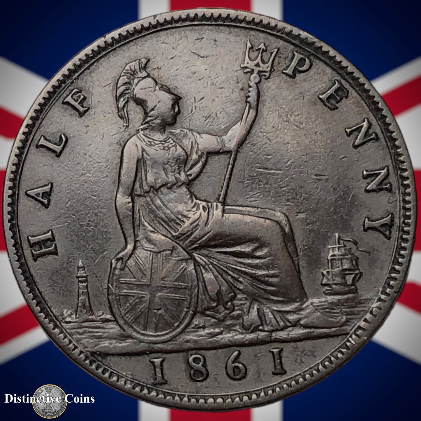 Great Britain 1861 Half Penny 1/2d GB5370
