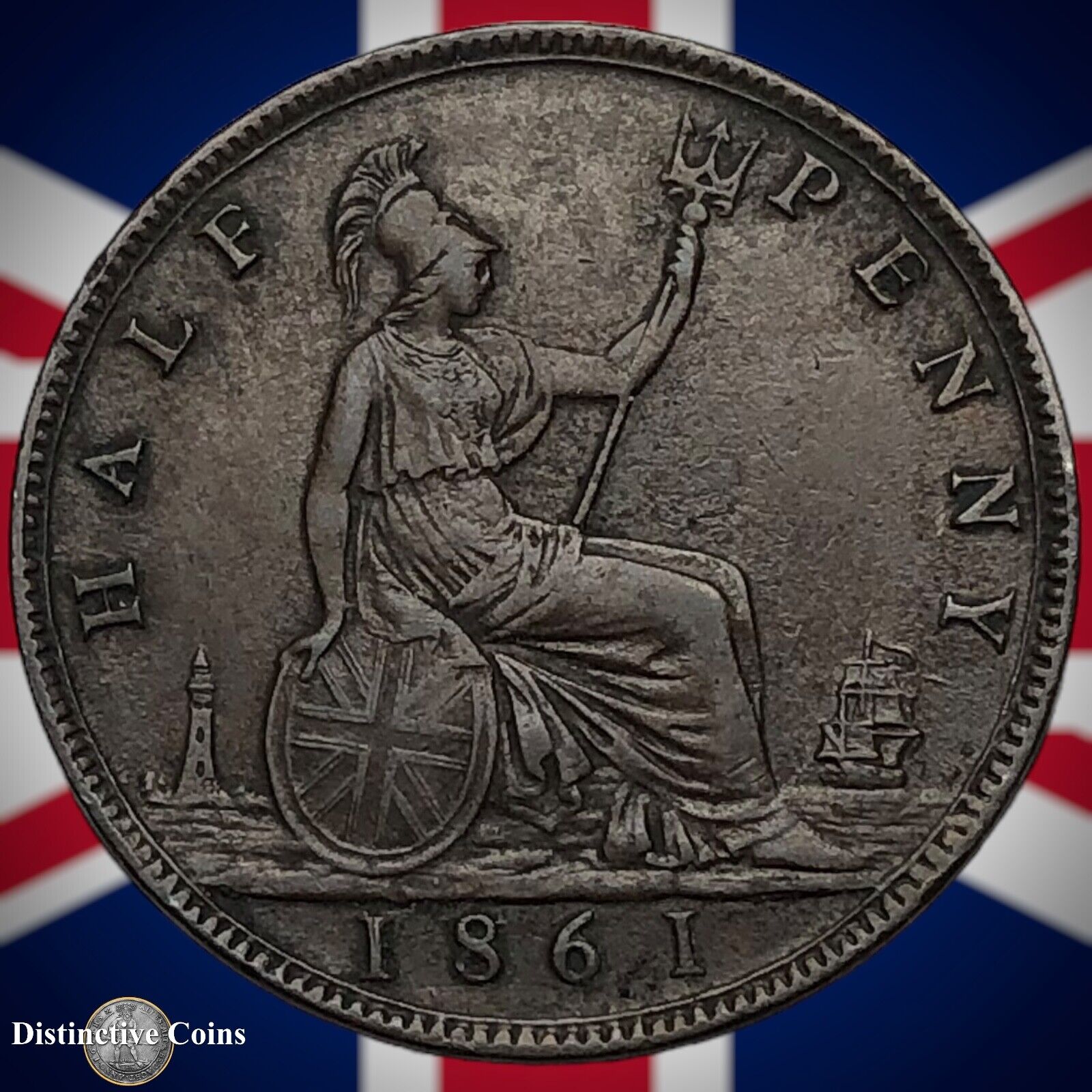 Great Britain 1861 Half Penny 1/2d GB5393